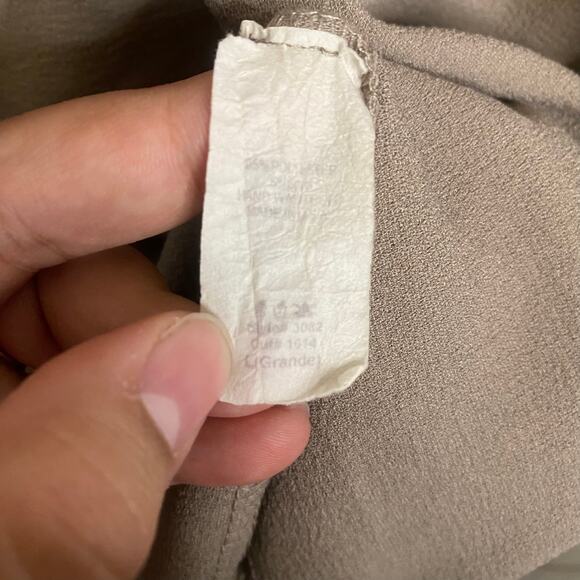 La Ropas Brown Short Sleeve Blouse Size Large - Picture 4 of 4